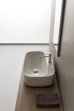MOON - Countertop rectangular ceramic washbasin by Scarabeo Ceramiche - view 3